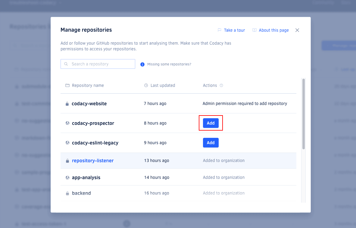Adding a repository